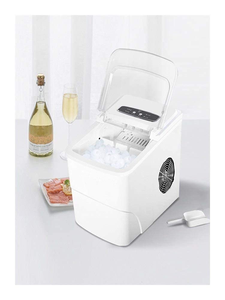 Portable, Machine for Countertop, 0.7kg Mini Ice Storage, 15kg Daily, 2.2L Water Tank Electric with Ice Scoop, LED Display, Countertop Compact Perfect for Parties Mixed Drinks on Fridge.com