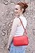 1990s Bolso de bandolera mujer pequeño de piel dos compartimentos cuero auténtico asa ajustable bolso mensajero minimalista Imagen de 1990s Bolso de bandolera mujer pequeño de piel dos compartimentos cuero auténtico asa ajustable bolso mensajero minimalista