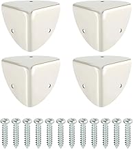 SAYAYO EBJ039 Corner Protectors Metal Edge Protection Polished Metal Protectors for Wrapping Angles Wooden Boxes Boot Boxes Flight Cases Pack of 4