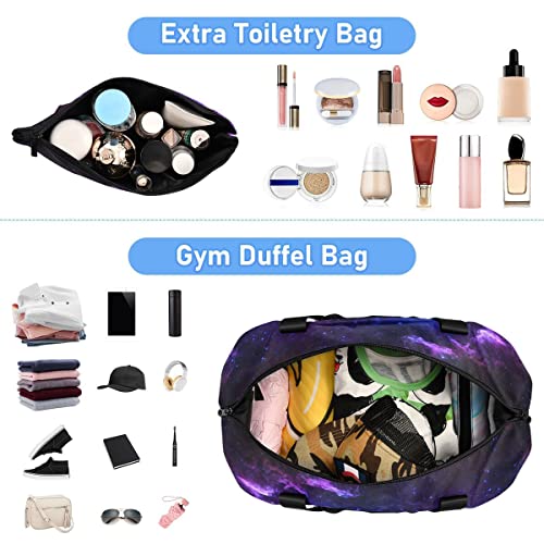 Gym Sports Travel Duffel Bag Weekender Overnight Bag with Wet Pocket Shoes Compartment and Toiletry Starry Sky for Travel, Business,Gym, Yoga4