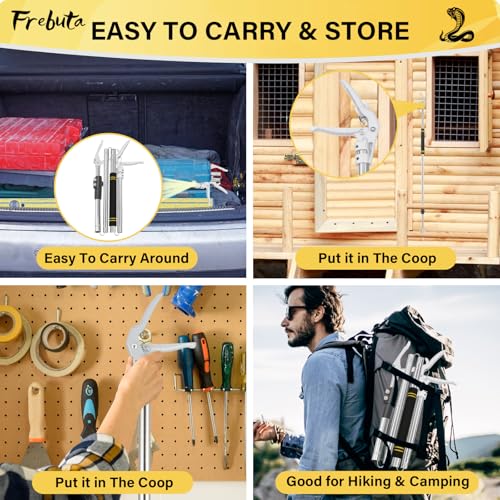 Frebuta Pinça de cobra de 175 cm, ferramenta profissional para agarrar cobras com alça longa, ferram