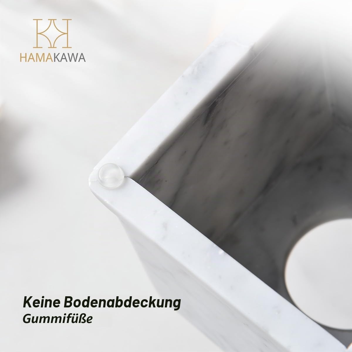 Kosmetiktuchbox Marmor, Kosmetiktücher Box Naturstein, Carrara Weiß Tissue Box Quadratisch 15x15x14,5 cm