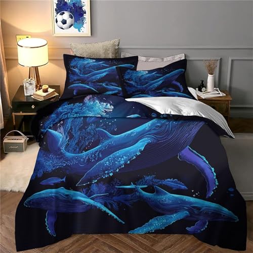 Housse de Couette Fermeture Éclair Parure de Lit 3D Super Douce et Facile à Repasser