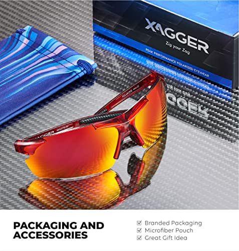 Xagger Polarized Wrap Around Sport Sunglasses For Men Women Uv400 Lightweight Baseball Running Cycling Glasses #TOP4