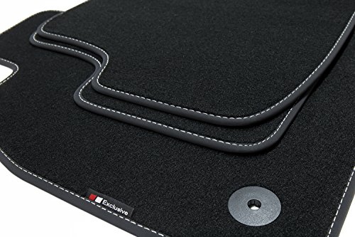 teileplus24 EF808-FBA Alfombrillas Exclusive-Line Design para Opel Insignia A 2008-2017 Costuras Decorativas