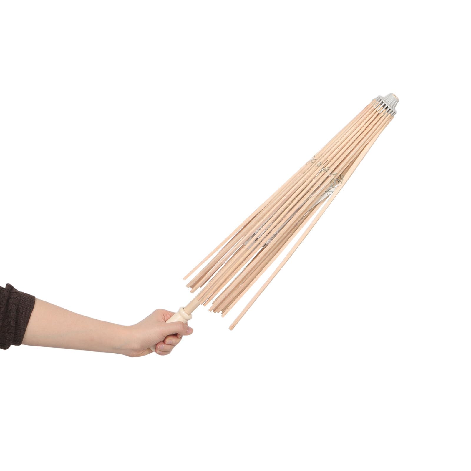Armature de Parasol en Bambou Artisanal avec Poignée Antidérapante pour DIY et Mariage