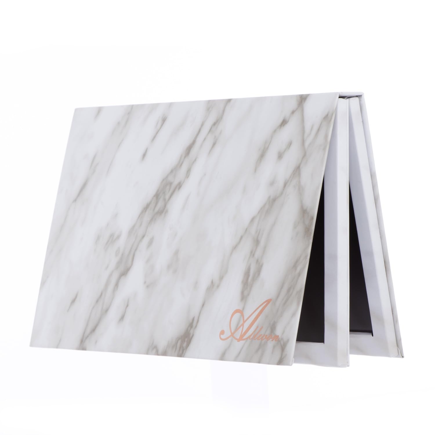 Allwon 2-Layer Book Shaped Marble Magnetic Palette Large Empty Makeup Palette Storage Box for Eyeshadow Lipstick Blush Powder (White)-image-44