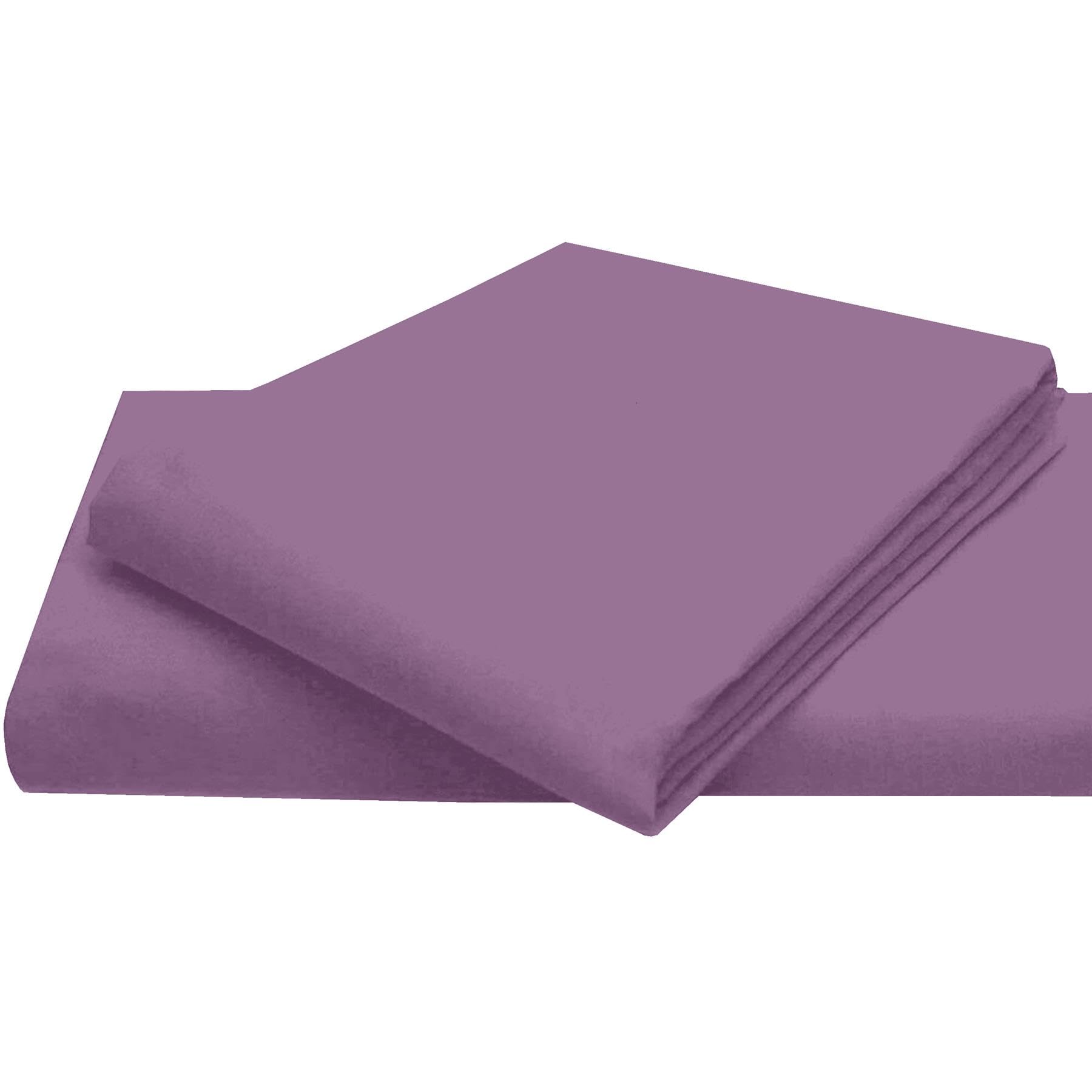 800TC Cotton Rich Flat Bed Sheet Easy Care Soft Fabric Optional Housewife/Oxford Pillowcases Sold Separately [King, Lilac]
