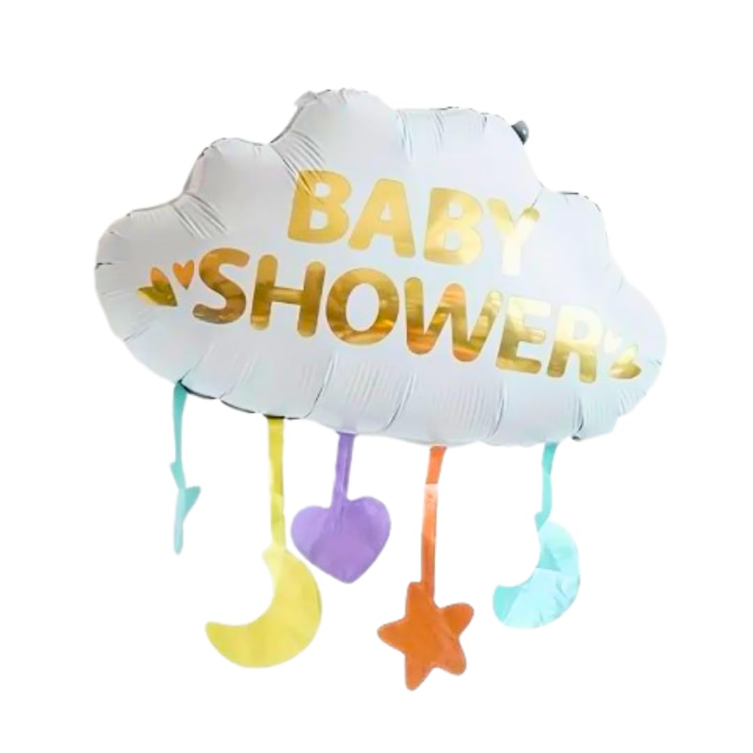 Wanna Party White Cloud Balloon, Cloud Foil Balloons,Cloud Balloons Baby Shower,Cute Cloud Shaped Balloons for Baby Shower Decoration Items, Baby Shower Balloons