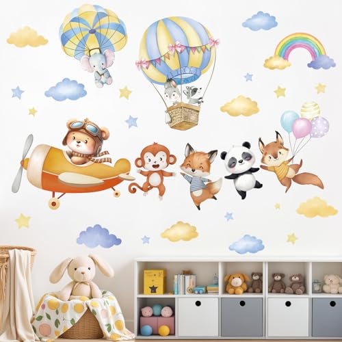 Pegatinas Vinilos Decorativos Animales Globo Aire miniatura 1