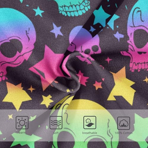 Wusikd Skull Rainbow Boys' Underwear Cotton Colored Boys Briefs Soft Toddler Underwear 2T3