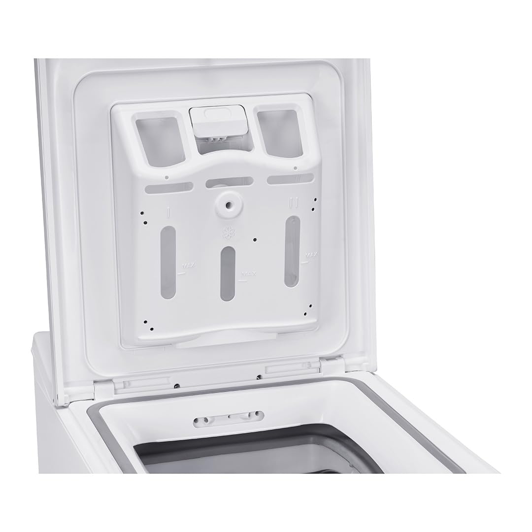 Hyundai Lavadora 8 Kg Carga Superior Blanco HLCS8300AI. 1900W, 1300rpm, 16 Programas, Función Stop&Go, Clase de Eficiencia Energética A