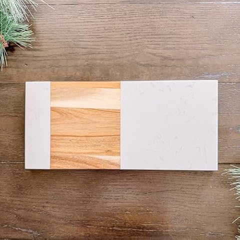 Engravable Acacia Wood and Marble Cheese Board Cover