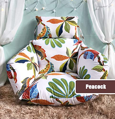 YXZN Hanging Egg Hammock Chairs Cushions Thicken Multicolor Detachable Washable Round Rocking Chair Cushion Swing Seat Cushion with Pillow