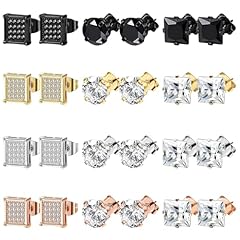 C Black Gold Silver Rose (Studs)