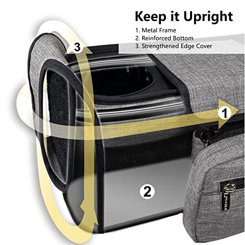 Image of TOPDesign Universal Baby Stroller Organizer, Stroller Caddy with Heightened Insulated Cup Holders & Non-Slip Secure Hooks Accessories, Fits Most Strollers, Machine Washable (Zoo)