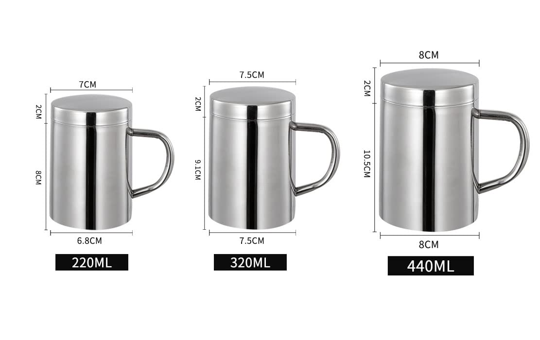 500 ml roestvrijstalen koffiemok voor op reis | Dubbelwandige