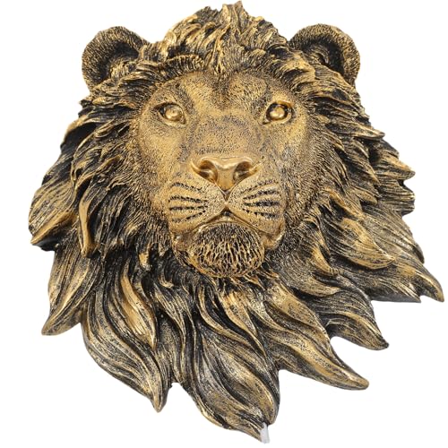 Sculpture murale tête de lionceau or, l'astuce pour habiller un mur vide avec art