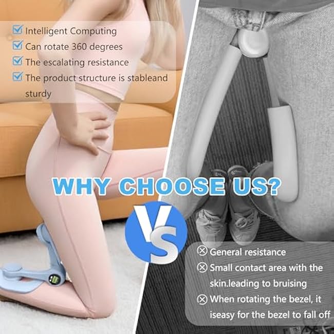 2025 Upgraded Thigh Master Pelvic Floor Exercise Devices with Counter, Inner Thigh Exerciser for Women, Leg Exerciser Booty Trainer Thigh Slimmer Pelvic Floor Strengthening Exercise Equipment for Home