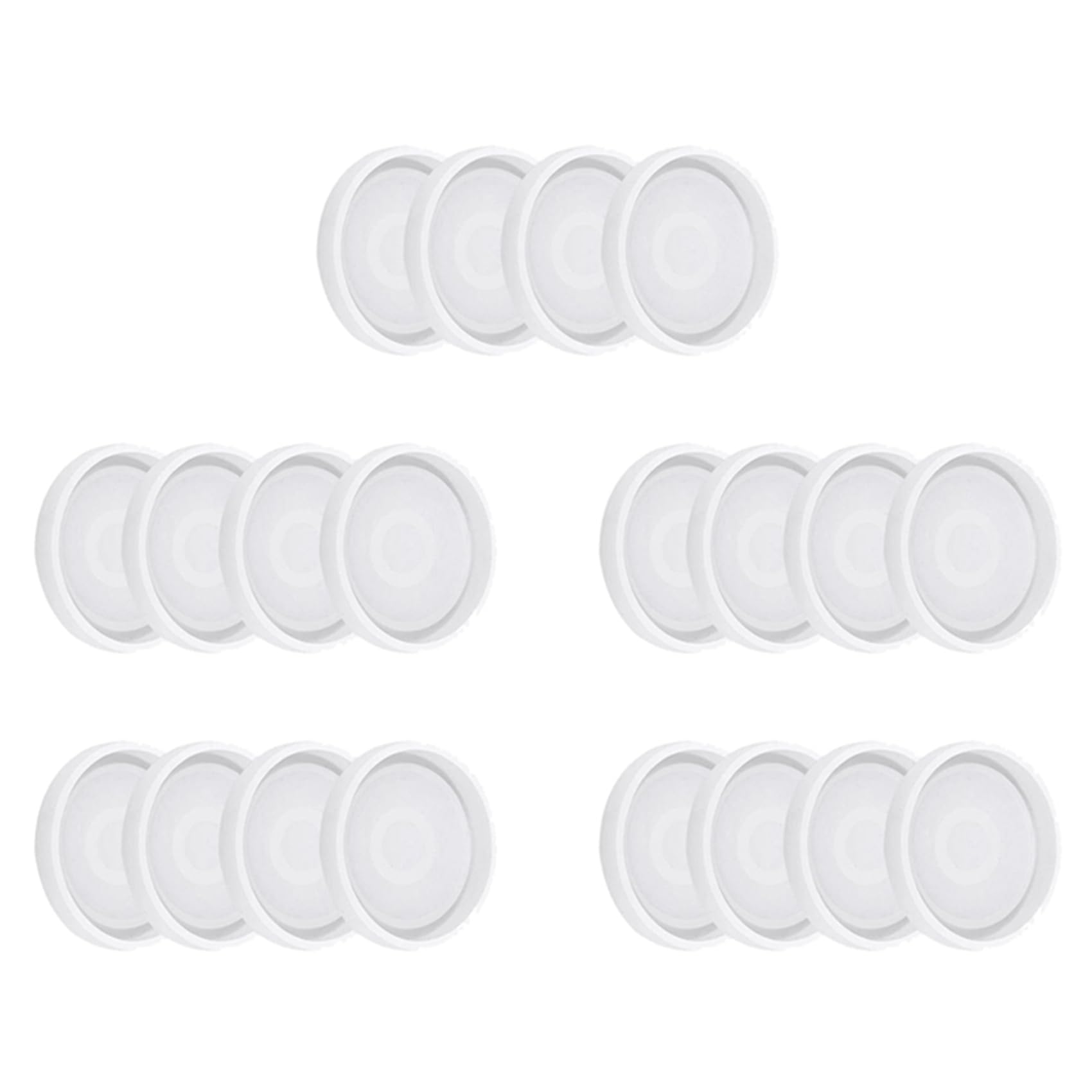 Hndhbfgrt 20 Pack Round Silicone Coaster Molds,Clear Epoxy Molds for Casting with Resin,Concrete,Cement and Polymer Clay