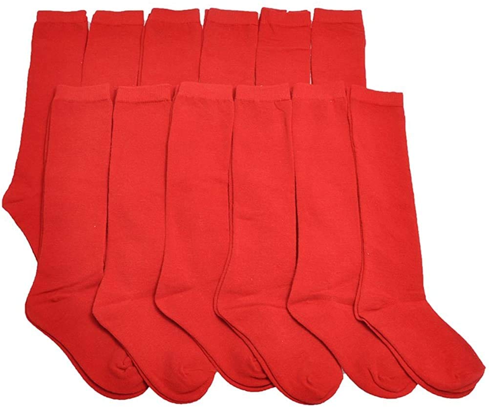 HaraDeco MagicLand HaraDeco Pack 6 Calcetines Escolares 95% Algodón/Largo Hasta la Rodilla para Uniformes y Sport Vestir Diario Y/Pack