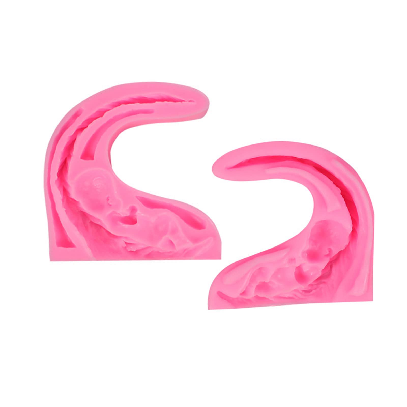 MALSSE Creative Banana Baby Shape Fondant Cake Silicone Mold Pastry Chocolate Candy Mold Baking Tool Silicone Baking Molds for Oven Cakes Shapes