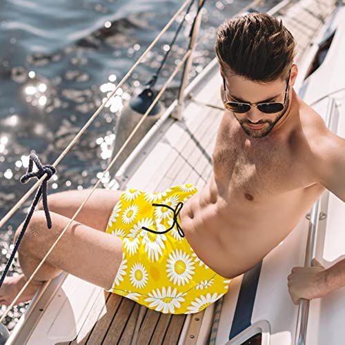 Short de plage HadHfun fleurs blanches et tissu respirant