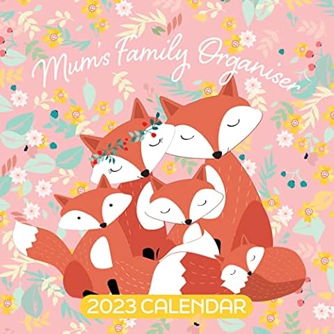 2023 Mums Planner - Square Hanging Wall Calendar -No Plastic - 12" x 12" Planner, Organiser, Home, Mother, Kids, Family, Schedule, Gift Cover