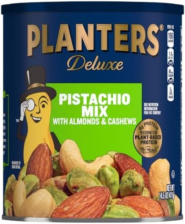 PLANTERS Deluxe Pistachio Mix, Plant Based Protein, 14.5 Oz (1 Ct)