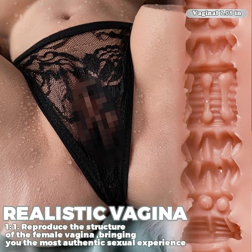 Image of 9.5LB 100% Silicone Life Size Sex Doll Double Layered Chest with Realistic Full Size Body Skin Texture, Soft Butt Big Breasts Pussy Ass Masturbation Hole & Breast Sex