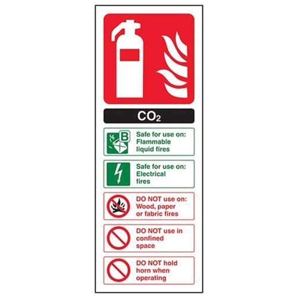 VSafety Cartello Per Estintore Ad Acqua, Verticale, 75x200 Mm, Plastica Rigida 2 Mm, Conforme EN ISO 7010, Con Istruzioni Di Sicurezza