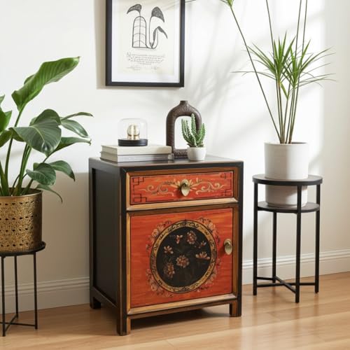 OPIUM OUTLET Cómoda aparador Consola cajonera Armario gabinete guardarropa Chino Asiatico Oriental Antiguo Vintage Shabby Chic Colonial