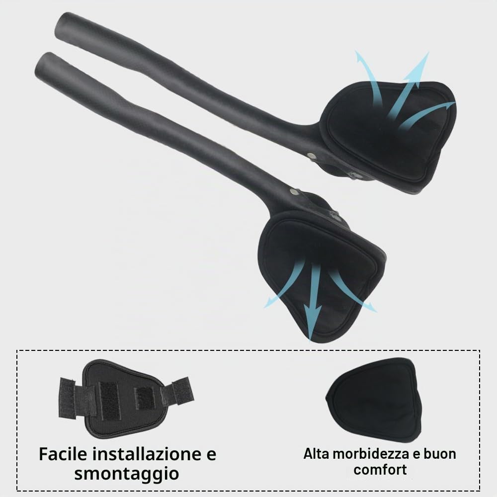 Alfa Pasca triathlon manubrio aero carbon 340mm bicicletta manubrio 31.8