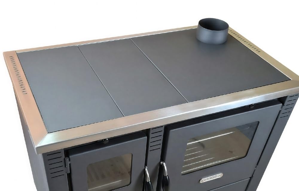 PANONIA Küchenofen, Kacheln schwarz, rechts, 8,5 kW