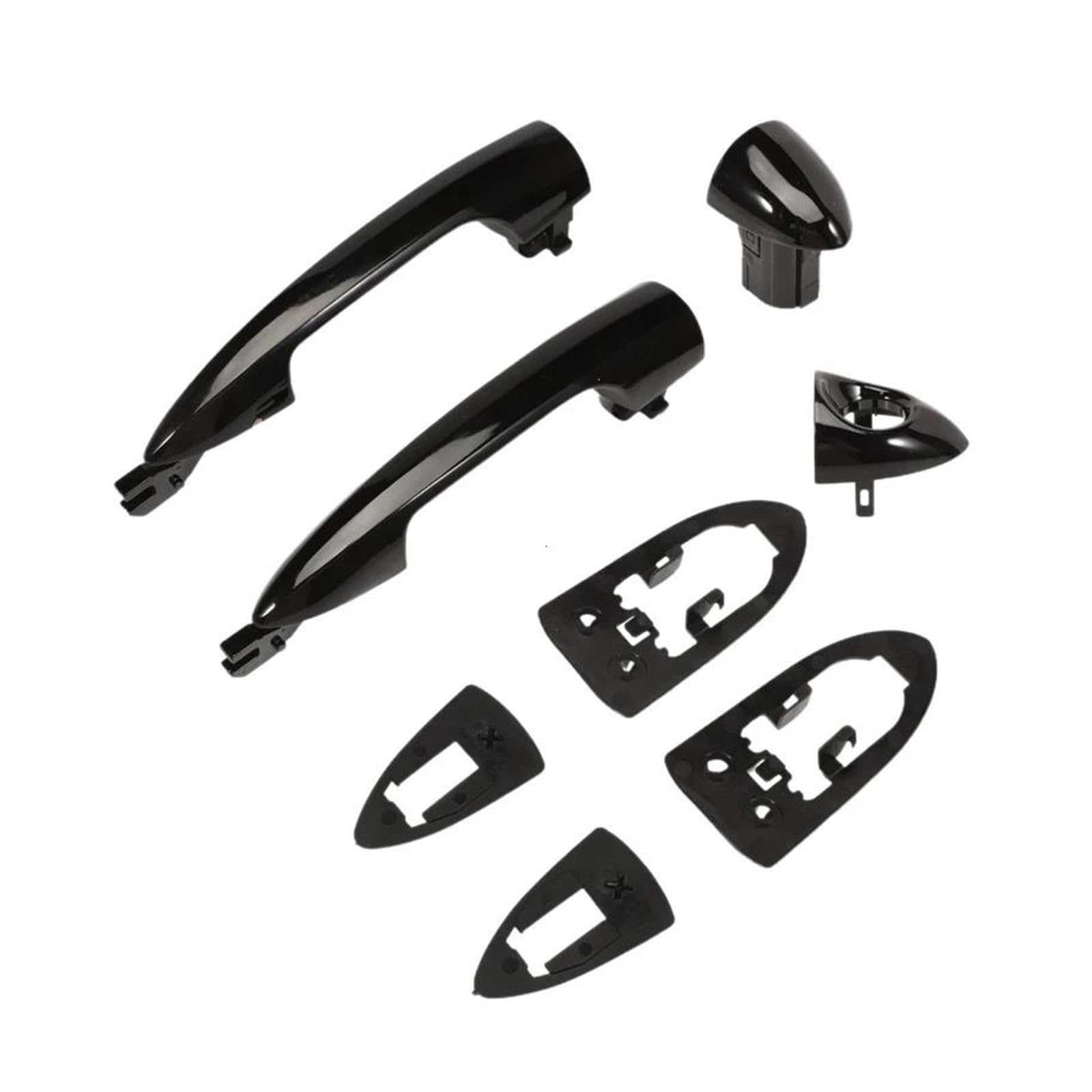 MTVTFECEWG 1 Pair Black Front Door Handles 2156145296 156145295 for Alfa for Romeo for Giulietta for Alfa for Mito