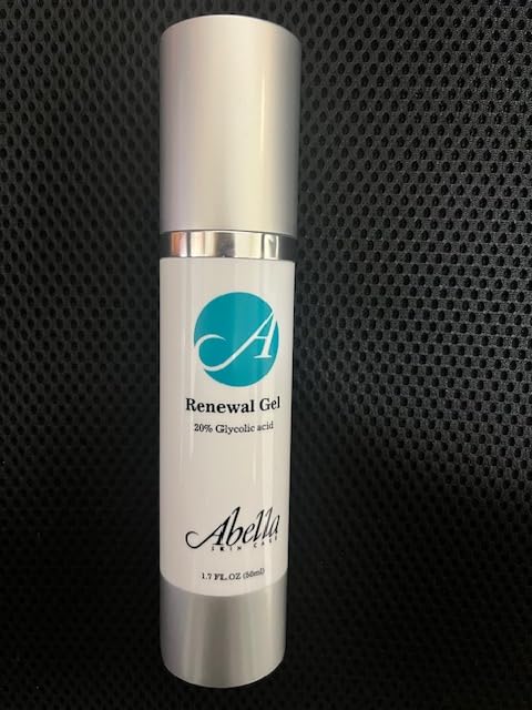 Abella Skin Care Renewal Gel - 20% Glycolic Acid (1.7oz.), Moisturizes, NO Fragrance, paraben & phalaphates.