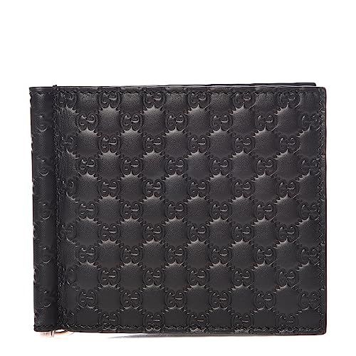Gucci Unisex Microguccissima GG Black Money Clip Wallet