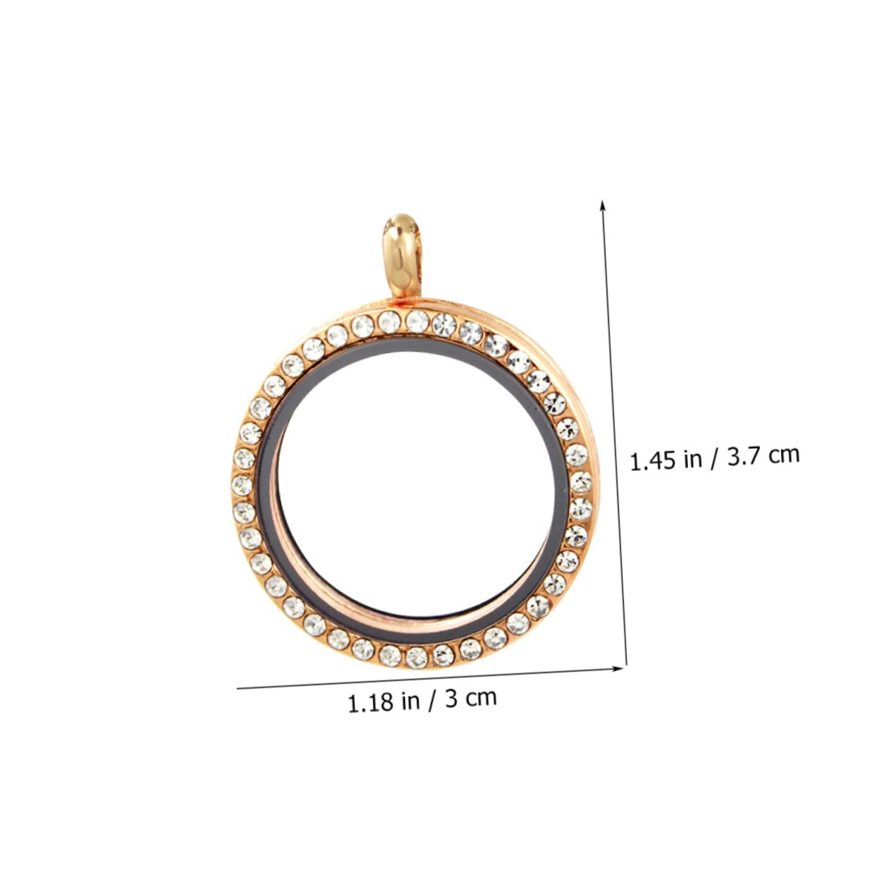 Operitacx 20pièces Pendentifs Photo Ouvrables Alliage Avec Charms Pour Création De Bijoux Diy Locket Rond