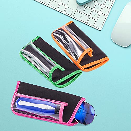 Image of TRIUMPH VISION Reading Glasses Pouch Eyeglass Sleeve Soft Case Slim 3 Pack