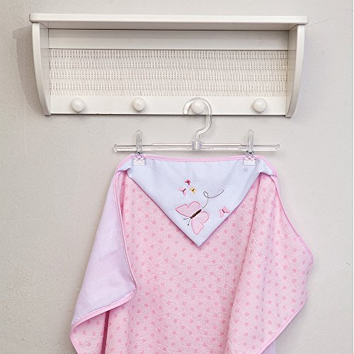 Toalha de Banho Felp Bordados Papi C/ Capuz Bord para Bebê 90cm X 70cm Contém 01 Un