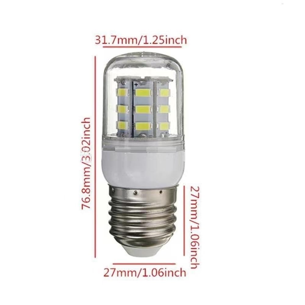 RZL Lighting, Lote de 20 bombillas LED tipo mazorca pequeñas E27/E14 de 12 V y 24 V, 27 bombillas LED tipo mazorca de alto brillo 5730SMD(ACDC12-24V warm white,E14)