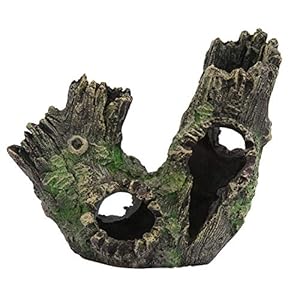 Lepeuxi Ornamento dell’acquario Driftwood Resina Tronco di Legno DIY Hollow House Ornamento della caverna per Acquario Decorazione del Paesaggio dell’acquario