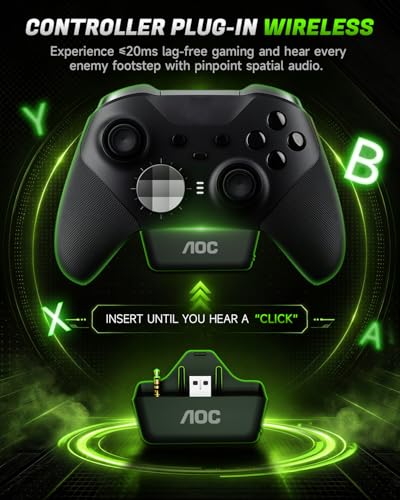 Image of AOC Wireless Gaming Headset for Xbox Series X|S & Xbox One, PS5, PC,Switch | Stereo Bass, 50mm Drivers, 75-Hr Battery, Gaming Headphones with Clear Mic, Gamer Gifts