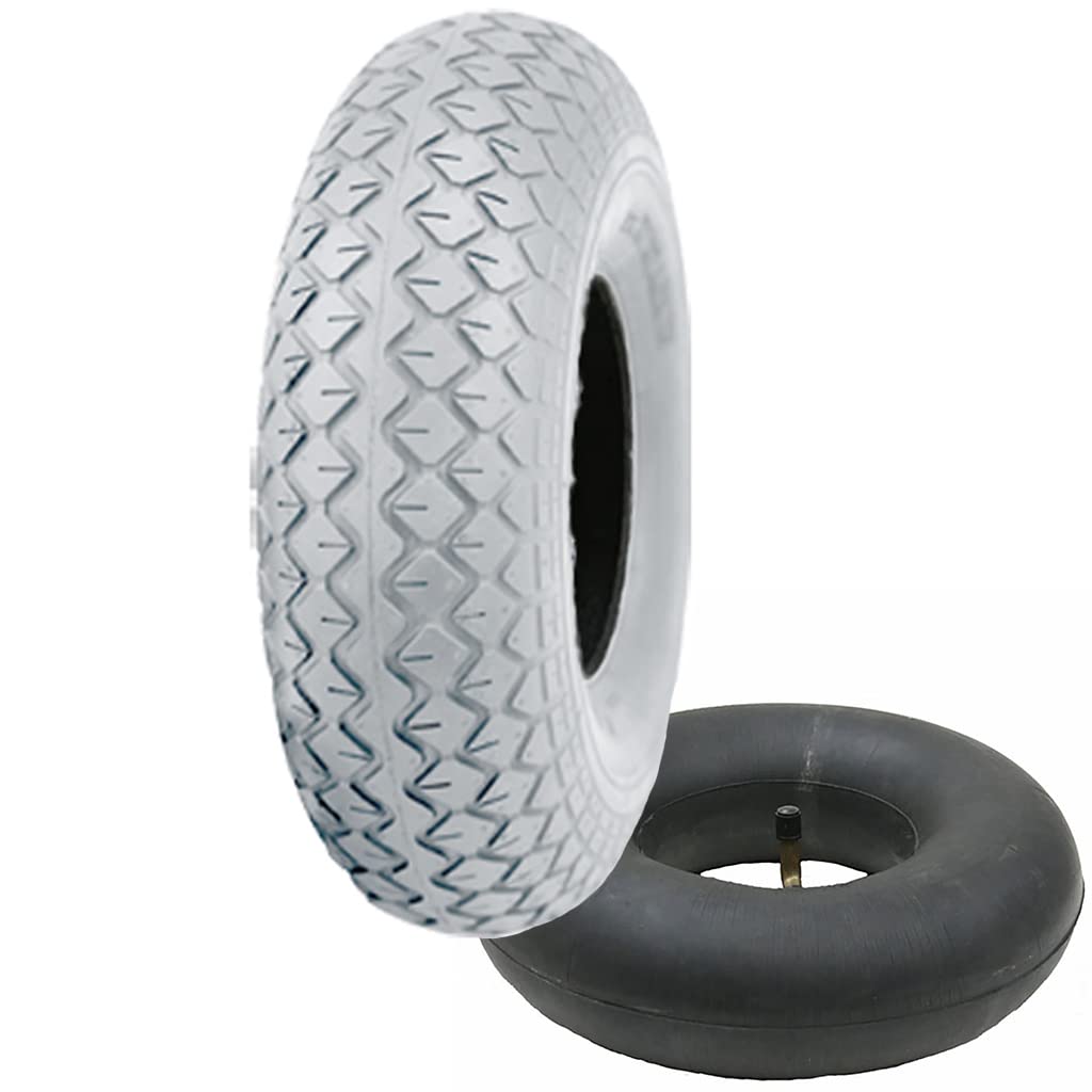 2.80/2.50-4 Grigio Mobility Scooter Pneumatico & Tubo Set Blocco Pneumatico Non Marcatura