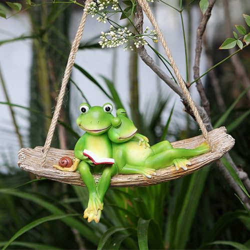 Gartendeko Hängend Frosch, Hängender Hängematte Frosch Deko Garten Figuren 25x8.5x13Cm, Balkon Fenster Baum Deko Harz Statue, Dekofigur Frosch Blumentopf Aufhänger Draußen, Gartenfiguren Fensterdeko Gartendeko Hängend Frosch, Hängender Hängematte Frosch Deko Garten Figuren 25x8.5x13Cm, Balkon Fenster Baum Deko Harz Statue, Dekofigur Frosch Blumentopf Aufhänger Draußen, Gartenfiguren Fensterdeko