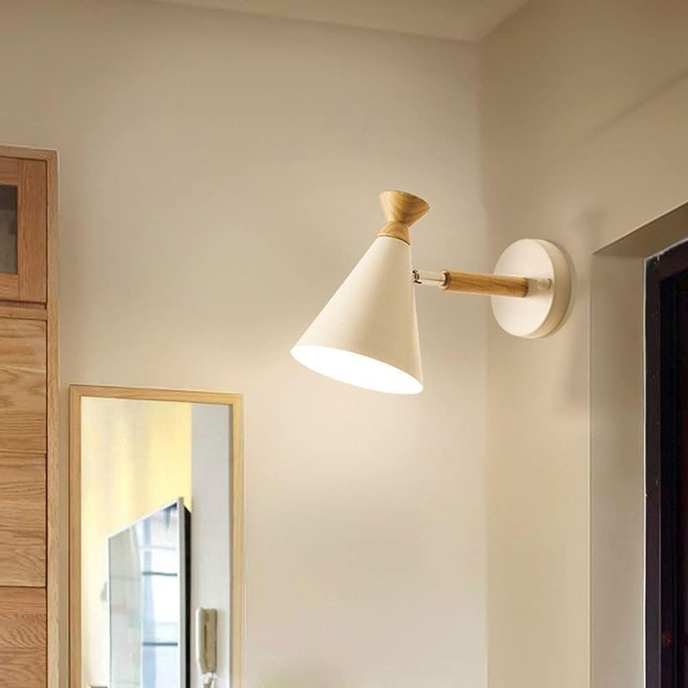 Metal Shade Wall Sconce Modern Wall Light Bedside Wall Lamp Reading Lamps Compatible with Bedroom Bedside Living Room Study Office Library Indoor Lighting Fixtures