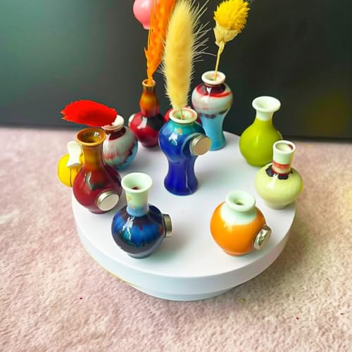Imanes decorativos mini jarrón cerámico juego 6 unidades miniatura 6