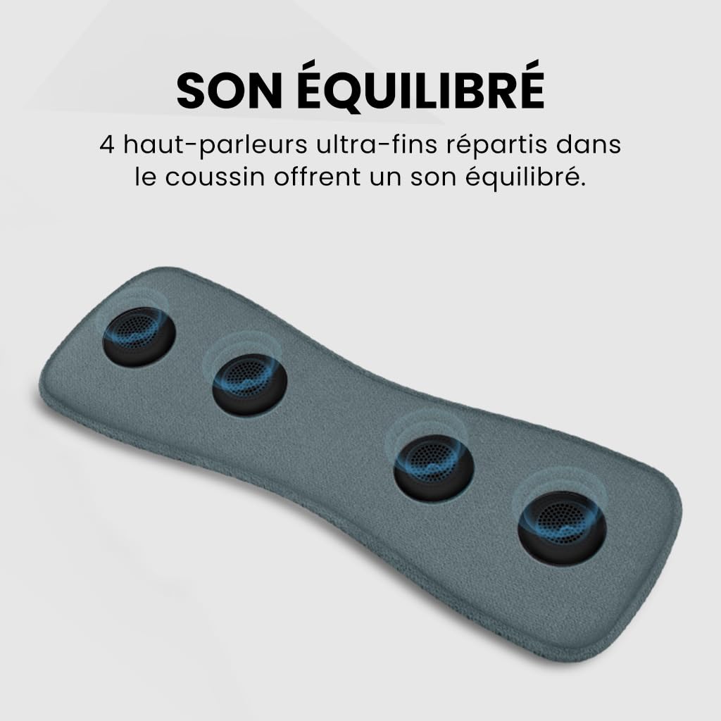 Avantree Slumber B - [Version AUX 3,5 mm] Ultra-Confortable Haut-Parleur d'oreiller Filaire, Volume Faible, Alternative aux Écouteurs pour Dormir, sans Charge, Idéal pour Livres Audio et Podcasts