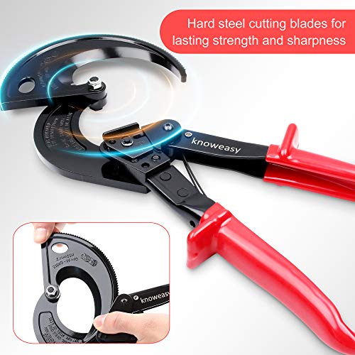 Image of Knoweasy Cable Cutter and Ratchet Wire Cutter Works for Aluminum and Multi-core Cables up to 400mm