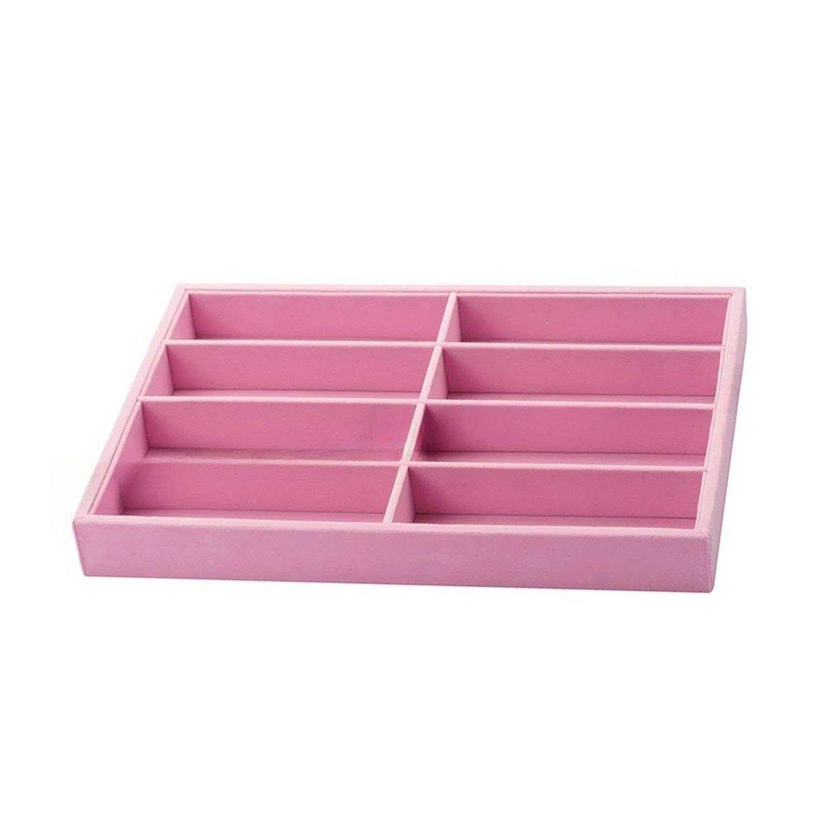 Plateau rangement lunettes antichoc en velours protecteur rose pour vos montures